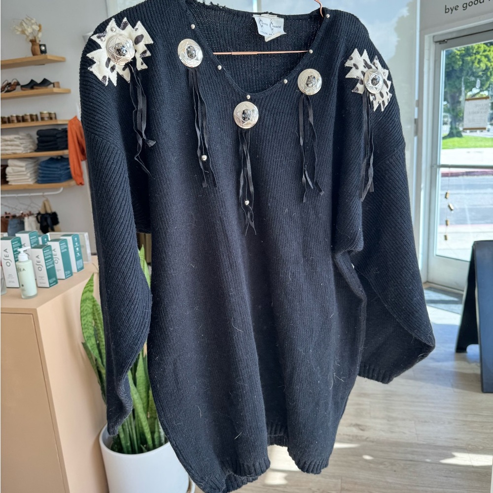 80’s sweater with fringe